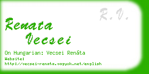 renata vecsei business card