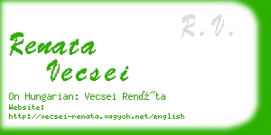 renata vecsei business card